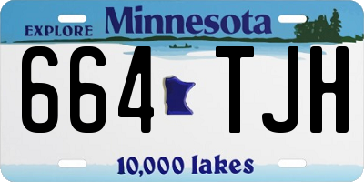 MN license plate 664TJH