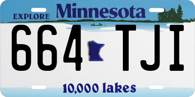 MN license plate 664TJI