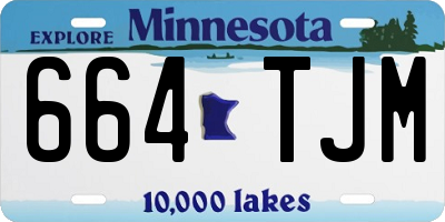 MN license plate 664TJM