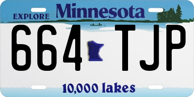 MN license plate 664TJP