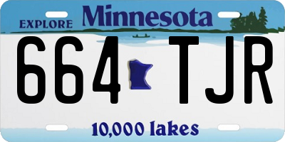 MN license plate 664TJR
