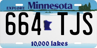 MN license plate 664TJS