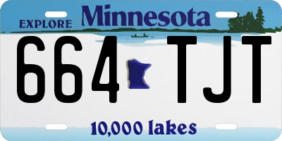 MN license plate 664TJT