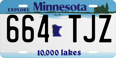 MN license plate 664TJZ