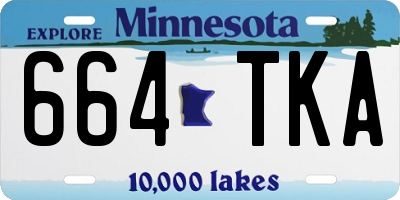 MN license plate 664TKA