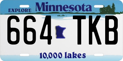 MN license plate 664TKB