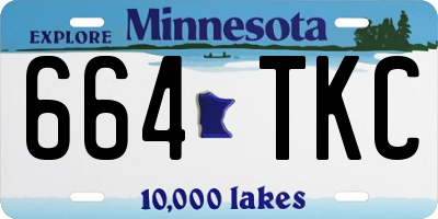 MN license plate 664TKC