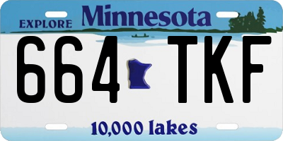 MN license plate 664TKF
