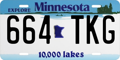 MN license plate 664TKG