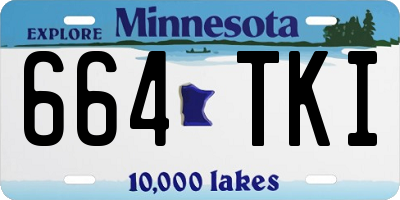 MN license plate 664TKI