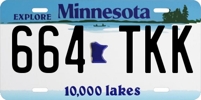 MN license plate 664TKK