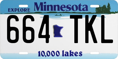 MN license plate 664TKL