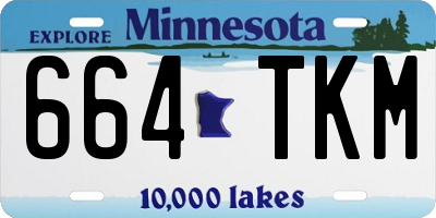 MN license plate 664TKM