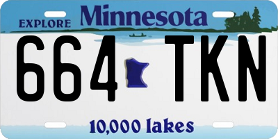 MN license plate 664TKN