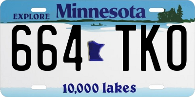 MN license plate 664TKO