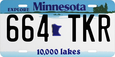 MN license plate 664TKR
