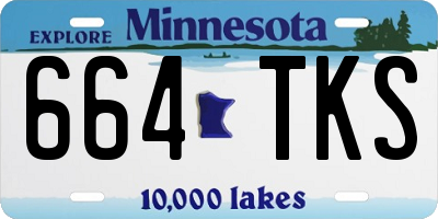 MN license plate 664TKS