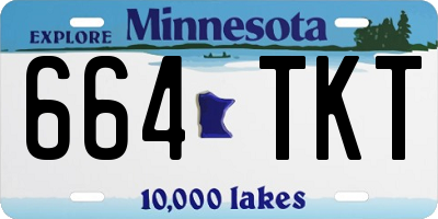 MN license plate 664TKT