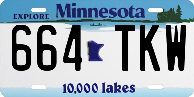MN license plate 664TKW