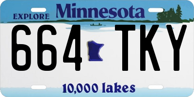 MN license plate 664TKY