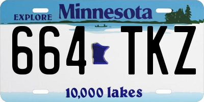 MN license plate 664TKZ