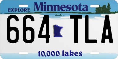 MN license plate 664TLA