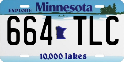 MN license plate 664TLC