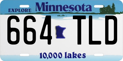 MN license plate 664TLD