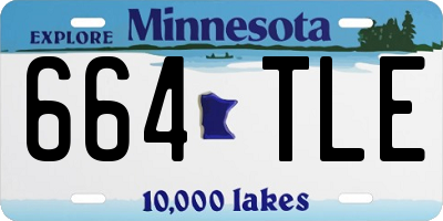 MN license plate 664TLE