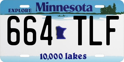 MN license plate 664TLF