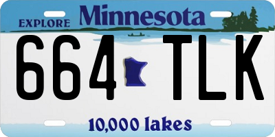 MN license plate 664TLK