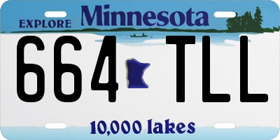 MN license plate 664TLL