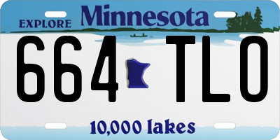 MN license plate 664TLO