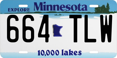 MN license plate 664TLW