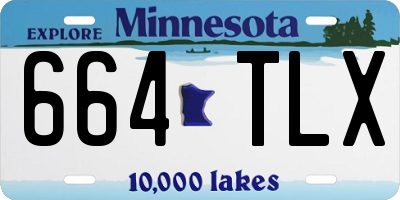 MN license plate 664TLX