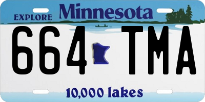 MN license plate 664TMA