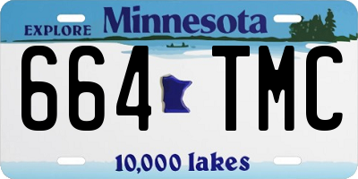 MN license plate 664TMC