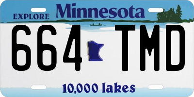 MN license plate 664TMD