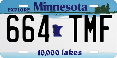 MN license plate 664TMF