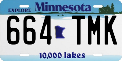 MN license plate 664TMK