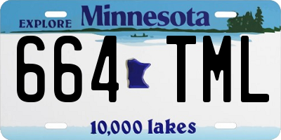 MN license plate 664TML
