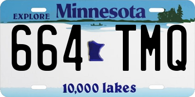 MN license plate 664TMQ