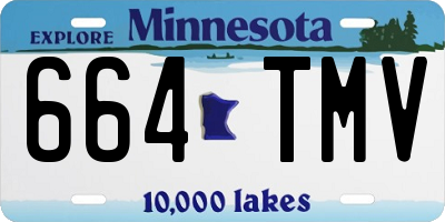 MN license plate 664TMV
