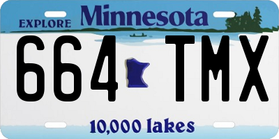 MN license plate 664TMX
