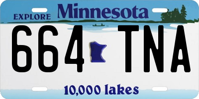 MN license plate 664TNA