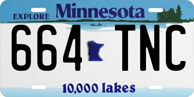 MN license plate 664TNC