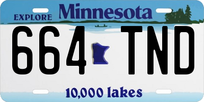 MN license plate 664TND