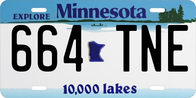 MN license plate 664TNE