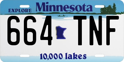 MN license plate 664TNF