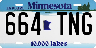 MN license plate 664TNG